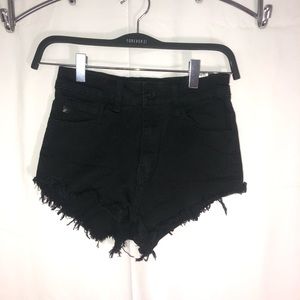 Black Jean Shorts